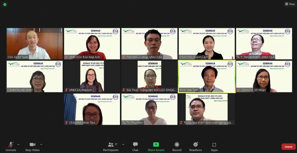 Seminar về xây dựng mô hình kiểm định chất lượng giáo dục